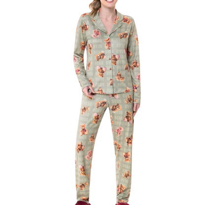 Pijama longo estilo americano